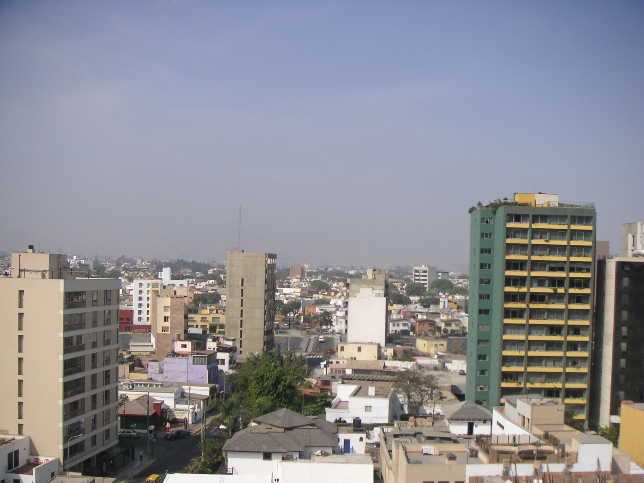 View of Lima from my room in the Hotel María Angola.