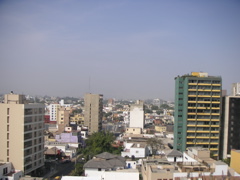 View of Lima from my room in the Hotel María Angola.