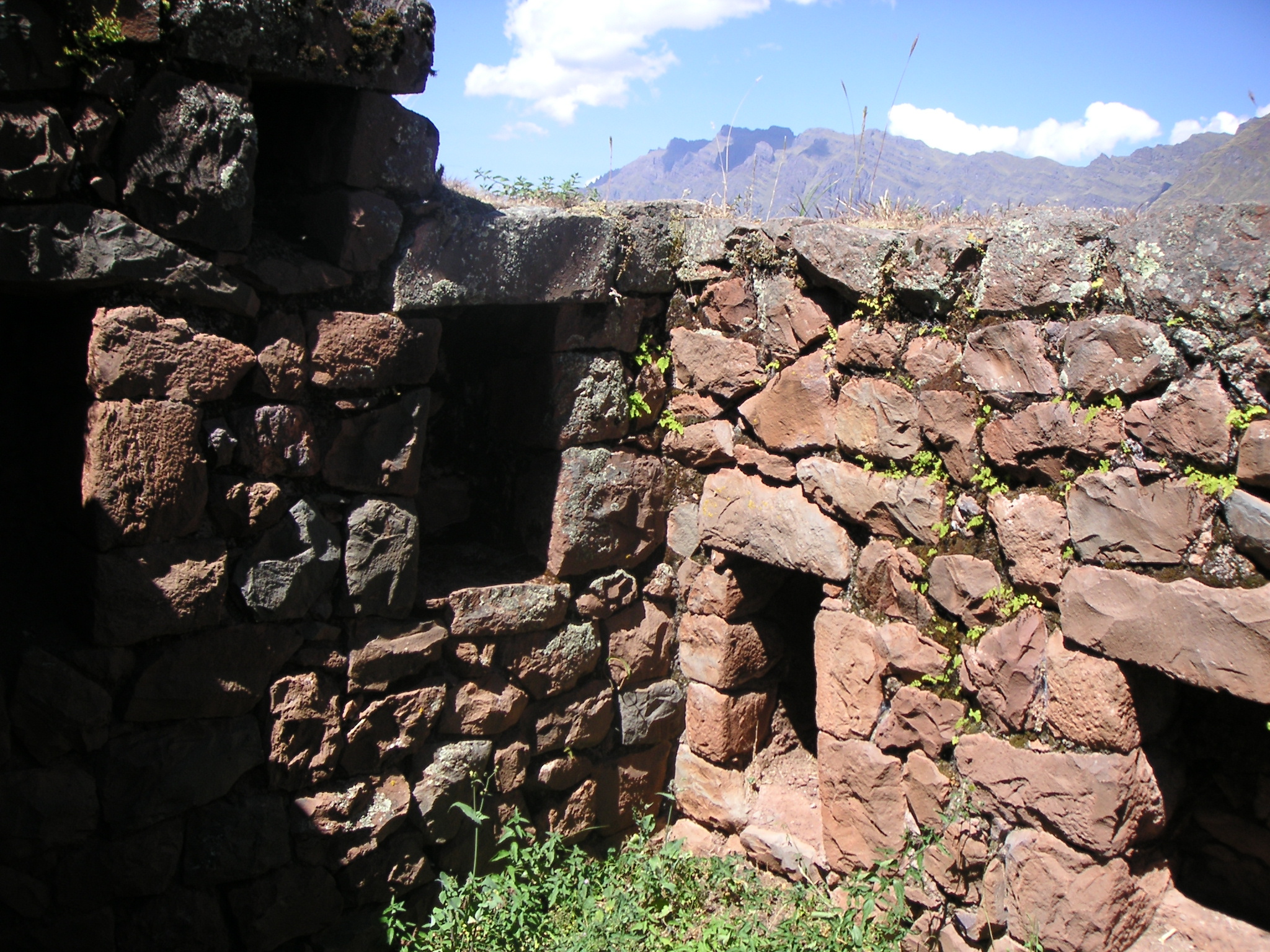 A close-up view of the Pisac ruins.