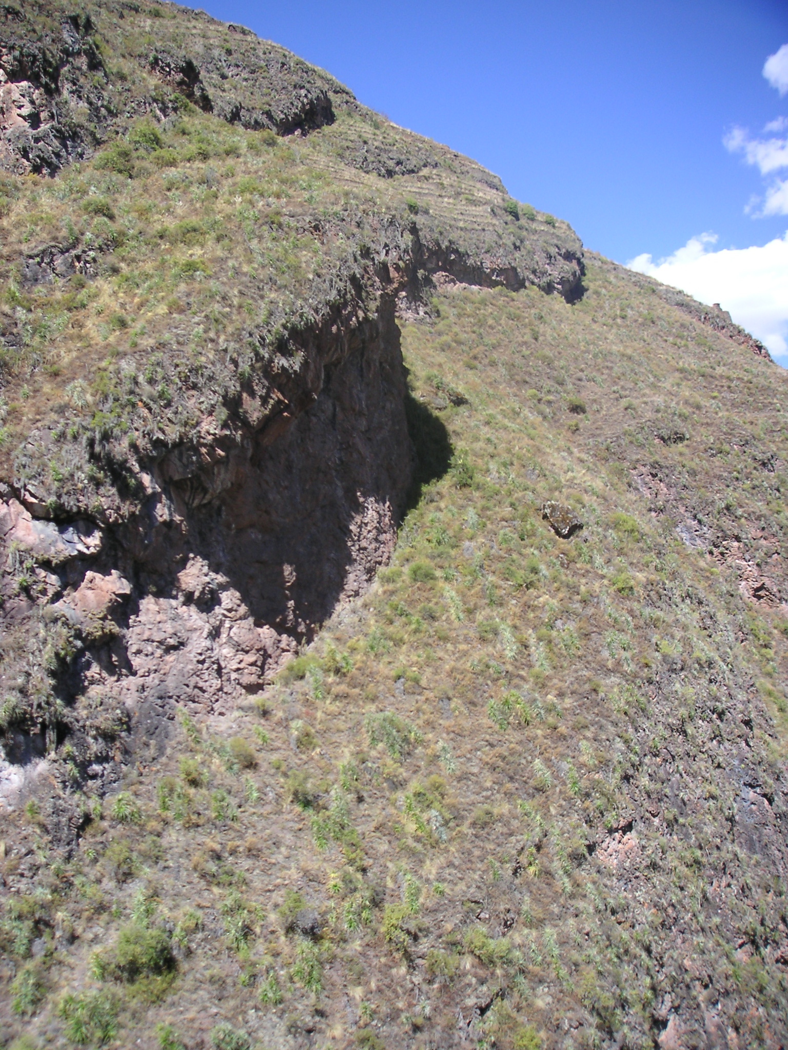 An interesting land formation seen from the trail. I see an eagle's head. What do you see?