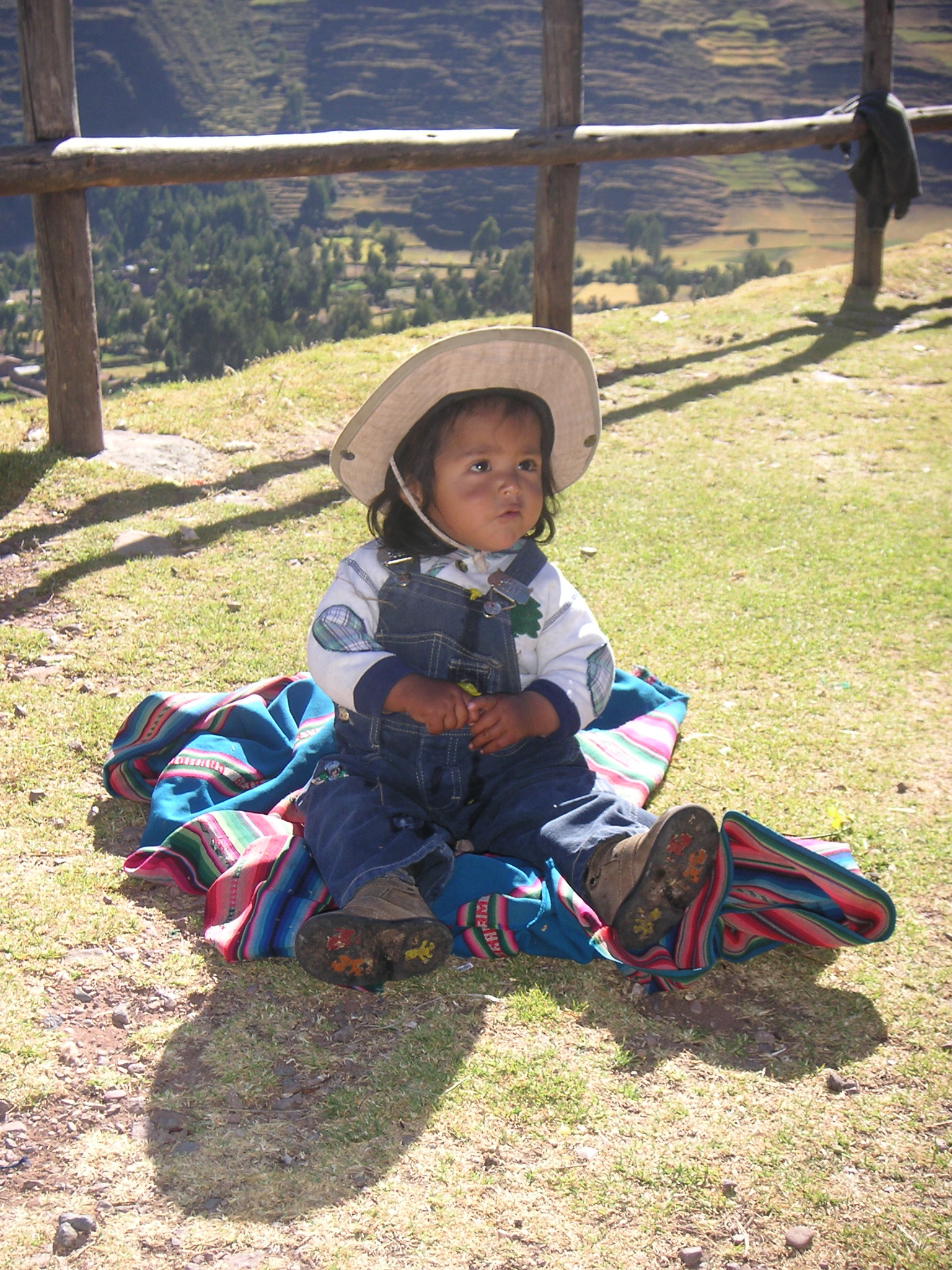 A native baby, expressing much curiousity with our presence.