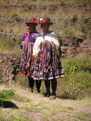 Native speakers of Quechua near the end of the trail. They sang a song in their language.