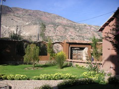 The front entrance of the Hotel Monasterio la Recoleta, Urubamba.