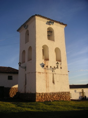 A bell tower in the church yard, Chinchero.