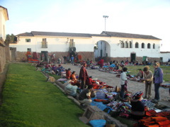 Craft market in the town of Chinchero.