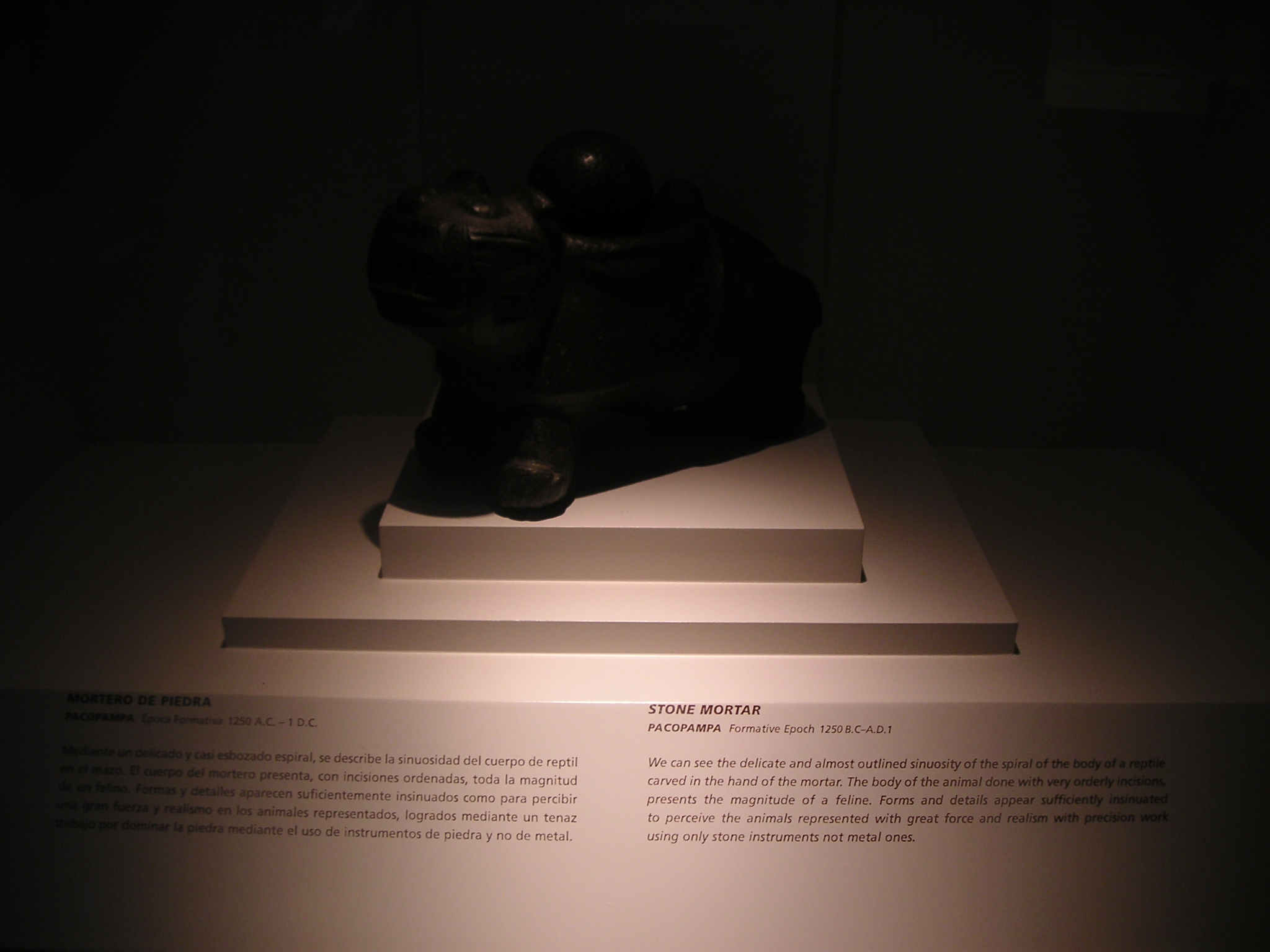 Exhibit in the Museo de Arte Precolombino, Cusco.