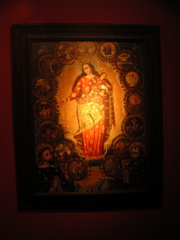 Artwork in the Museo de Arte Precolombino, Cusco.