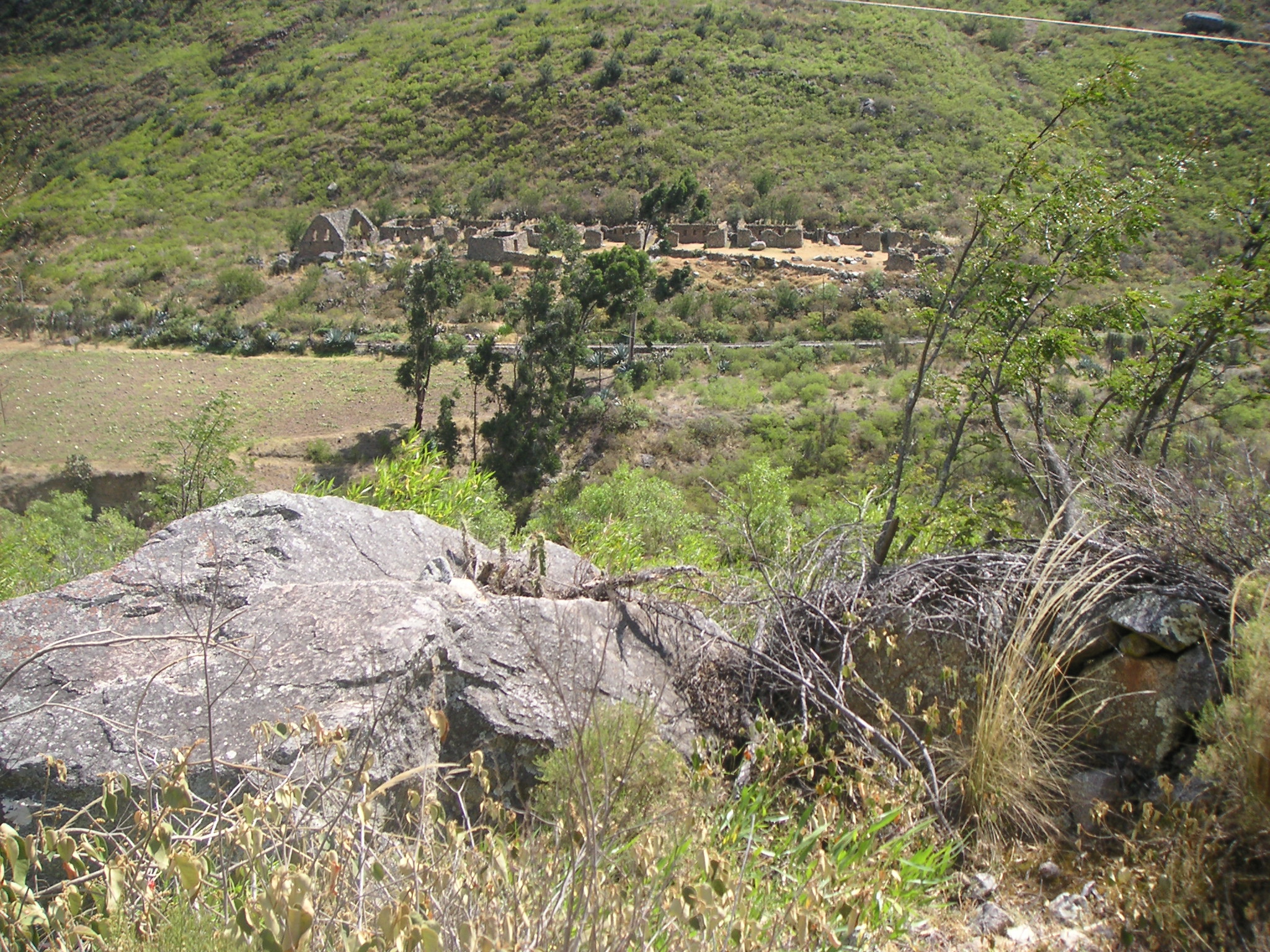 Ruins in the distance.