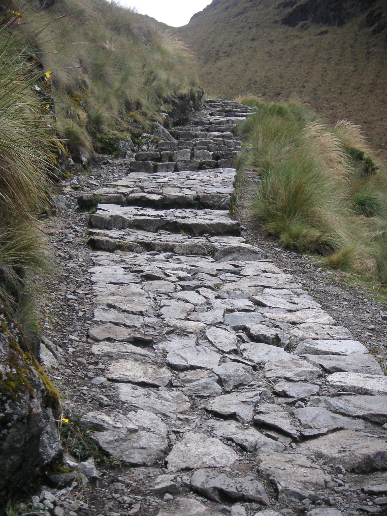 The steep, rocky trail.