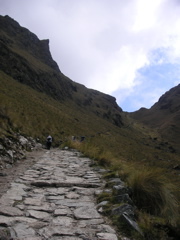 The steep, rocky trail.