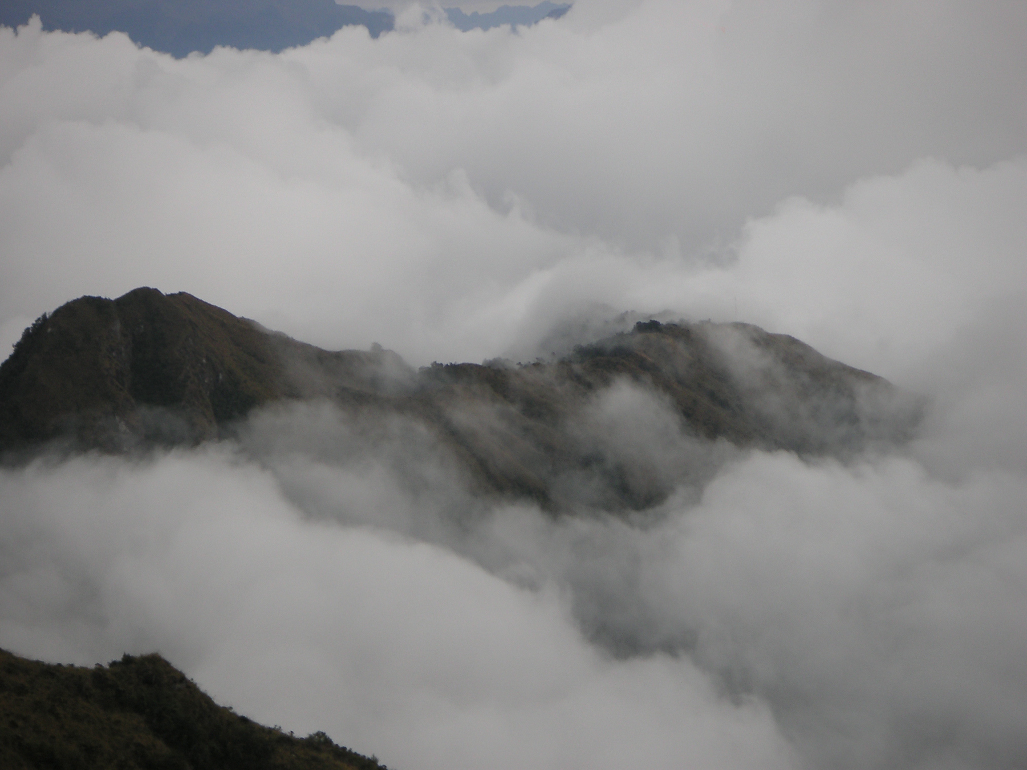 Above the clouds early in the morning.