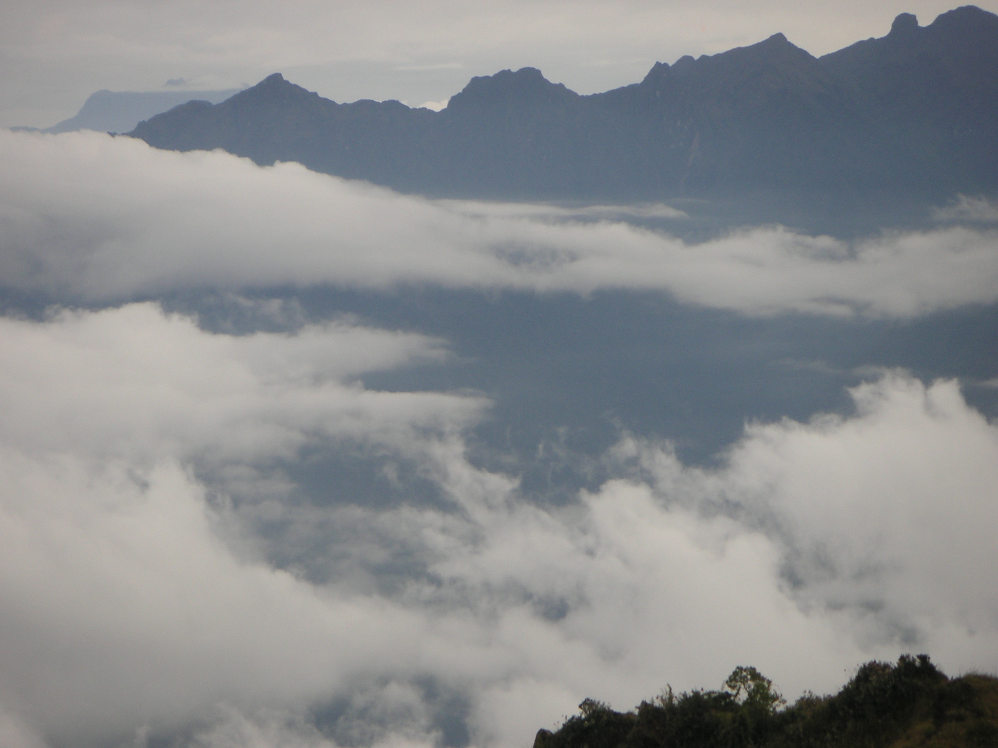 Above the clouds early in the morning.