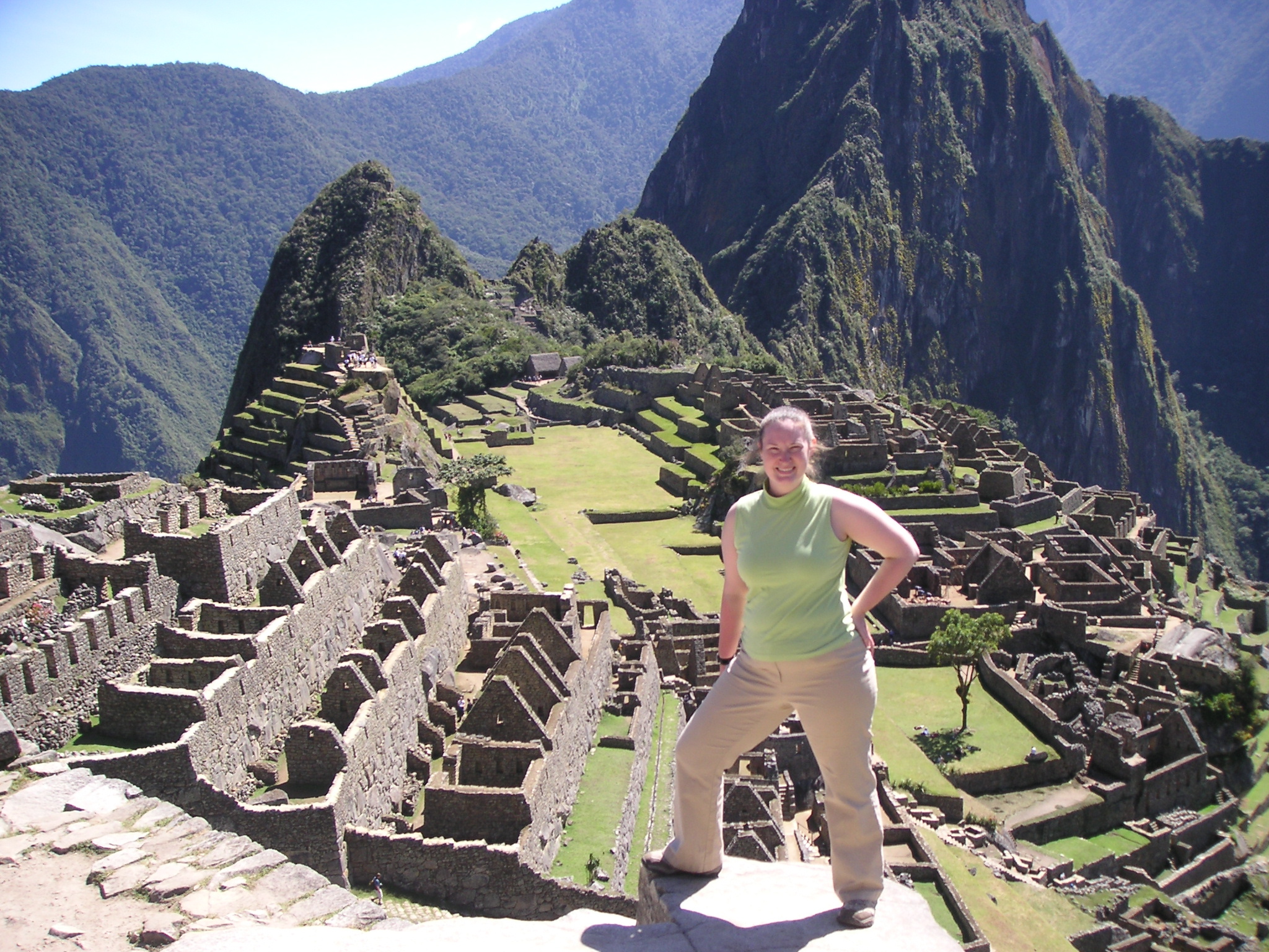 Janet with Machu Picchu in the background.