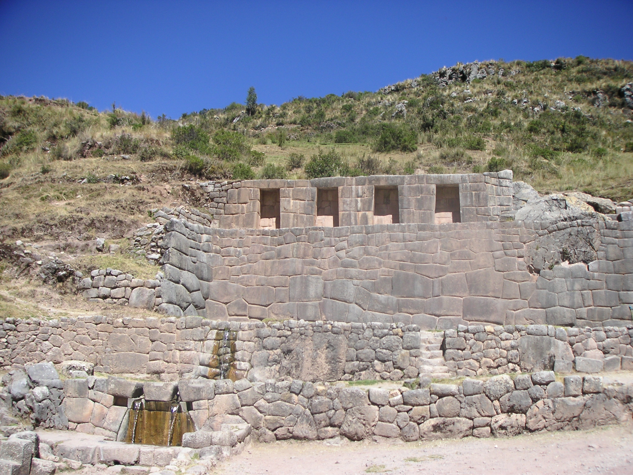 The ruins of Tambomachay, complete with functioning aqueducts.