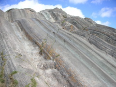 Stone "slides" at Sacsayhuaman.