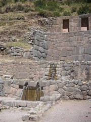 The ruins of Tambomachay, complete with functioning aqueducts.