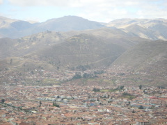 The view of Cusco from Sacsayhuaman (Saqsaywaman).