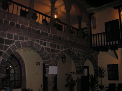 Inside the Hotel Garcilaso I, Cusco.