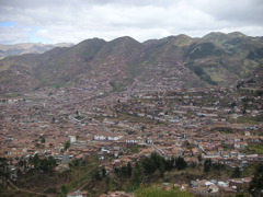 The view of Cusco from Sacsayhuaman (Saqsaywaman).