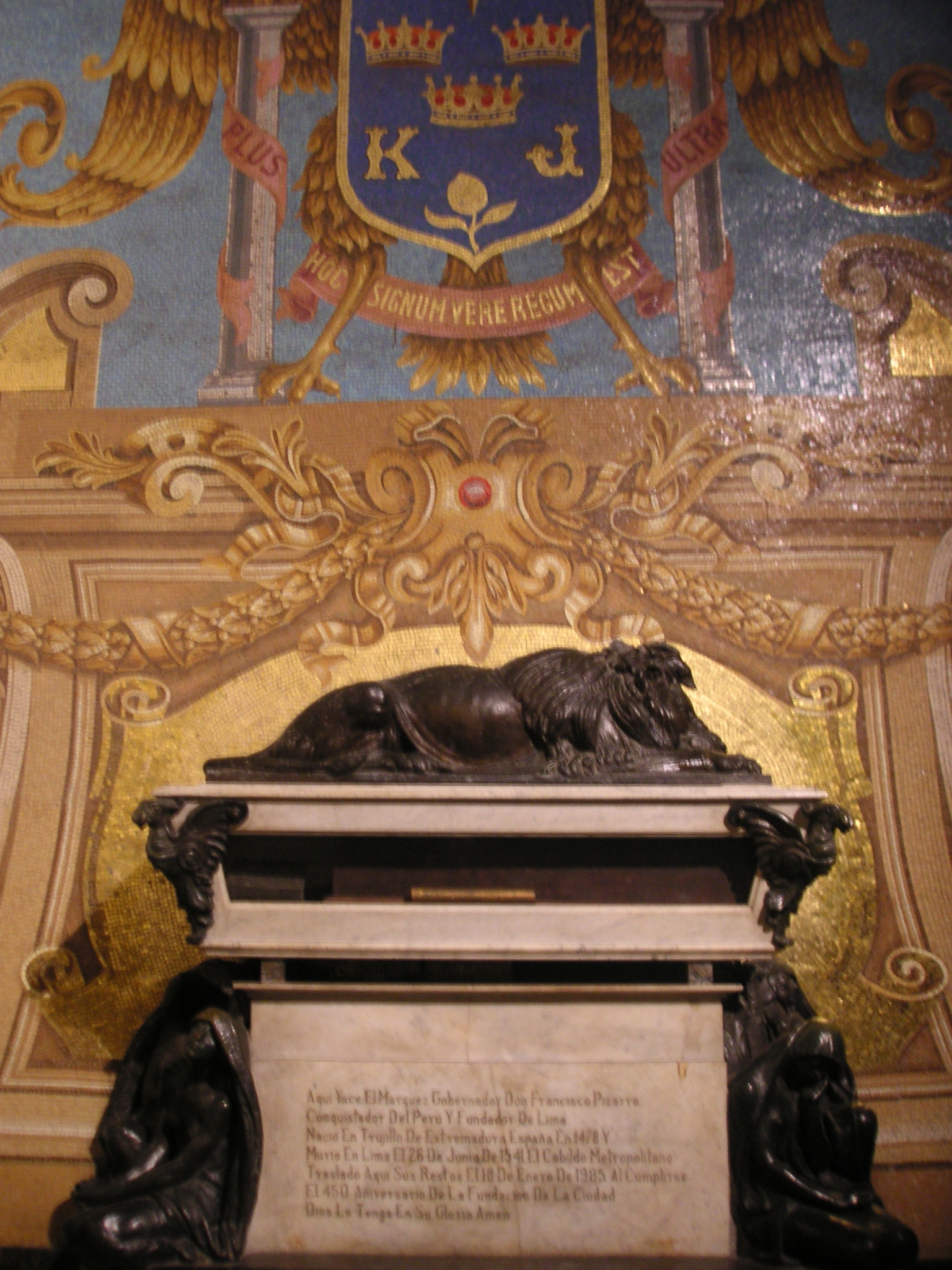 Inside La Catedral de Francisco Pizarro in Lima.