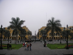 Plaza Mayor in front of the president's residence, Lima.