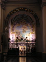 Inside La Catedral de Francisco Pizarro in Lima.