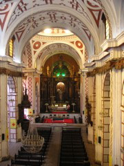 Inside the Convento de San Francisco in Lima.