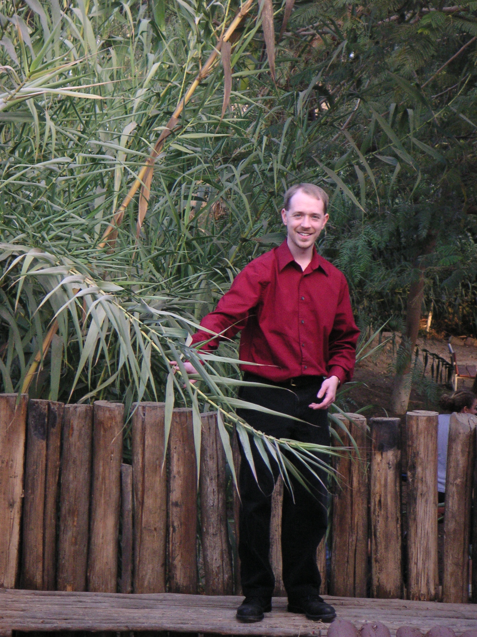 Jason on the playground at the Hotel-Hacienda Ocucaje.