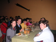 Everyone out to dinner at the "Piscoteca" (Hotel-Hacienda Ocucaje).