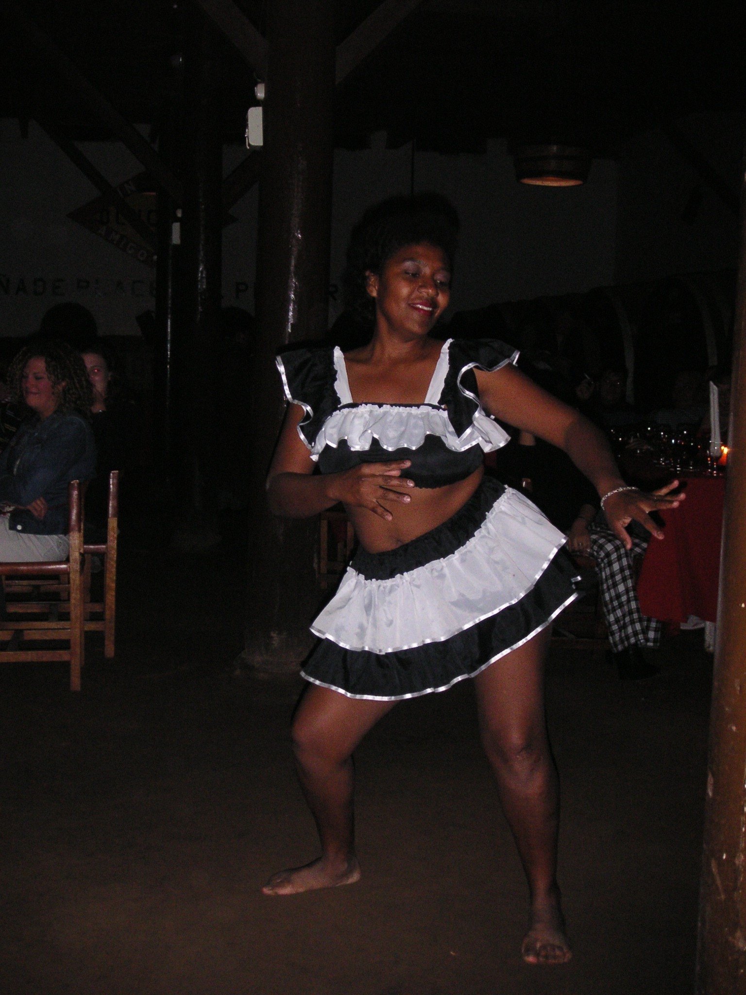 A native dancer (to the region of Ica) performs after dinner.