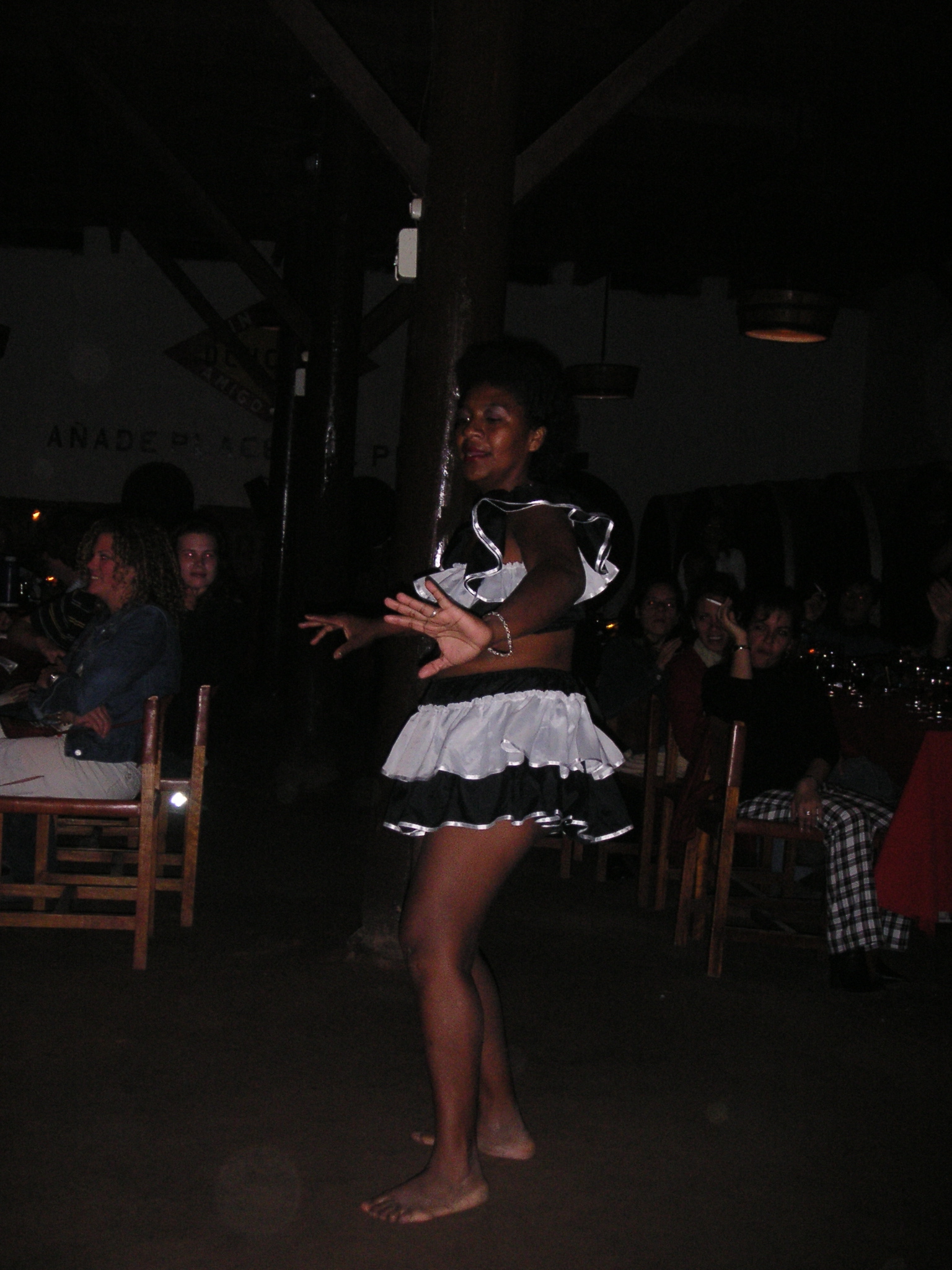 A native dancer (to the region of Ica) performs after dinner.