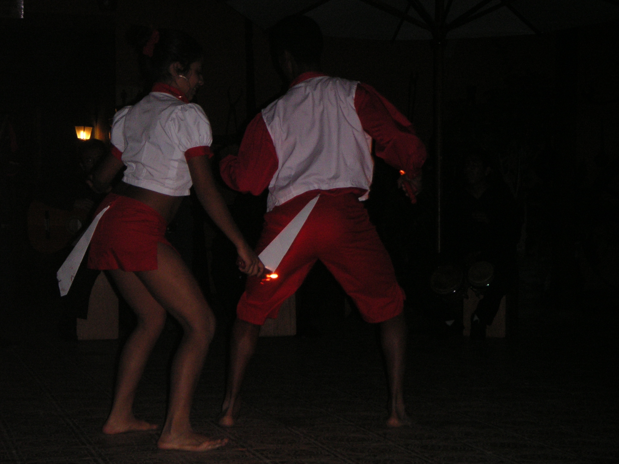 Afro-Peruvian dancers perform after dinner at the Hotel-Hacienda San José in Chincha.