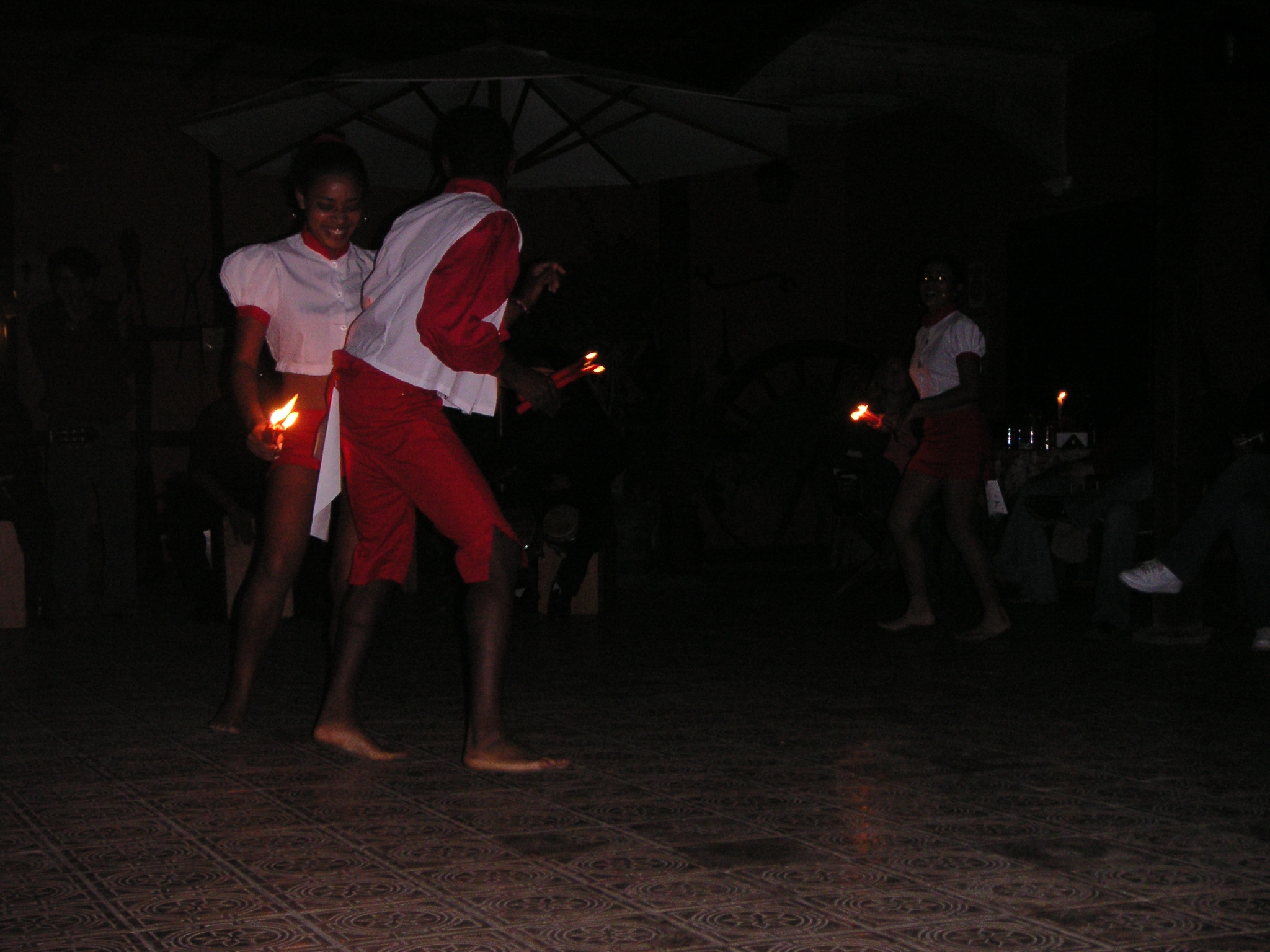 Afro-Peruvian dancers perform after dinner at the Hotel-Hacienda San José in Chincha.