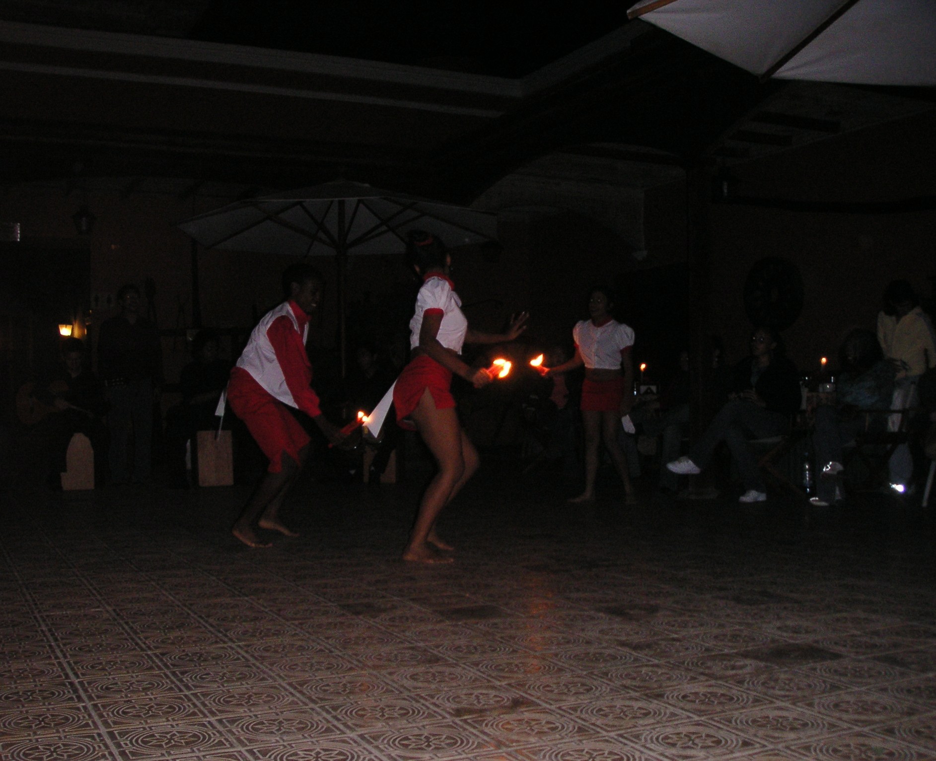 Afro-Peruvian dancers perform after dinner at the Hotel-Hacienda San José in Chincha.