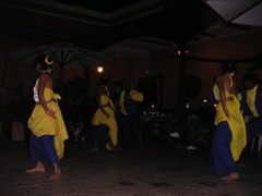 Afro-Peruvian dancers perform after dinner at the Hotel-Hacienda San José in Chincha.