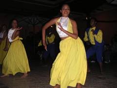 Afro-Peruvian dancers perform after dinner at the Hotel-Hacienda San José in Chincha.