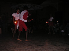 Afro-Peruvian dancers perform after dinner at the Hotel-Hacienda San José in Chincha.