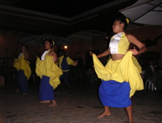 Afro-Peruvian dancers perform after dinner at the Hotel-Hacienda San José in Chincha.