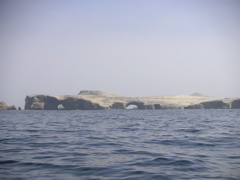 Some rock islands seen from the boat.