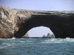 Some rock islands seen from the boat.