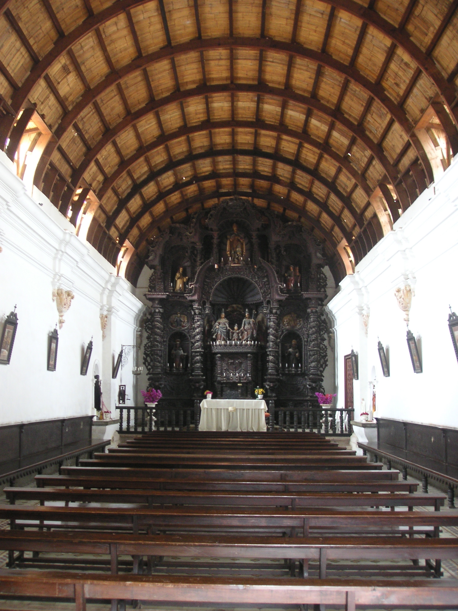 Inside the slave church at the Hotel-Hacienda San José, Chincha.