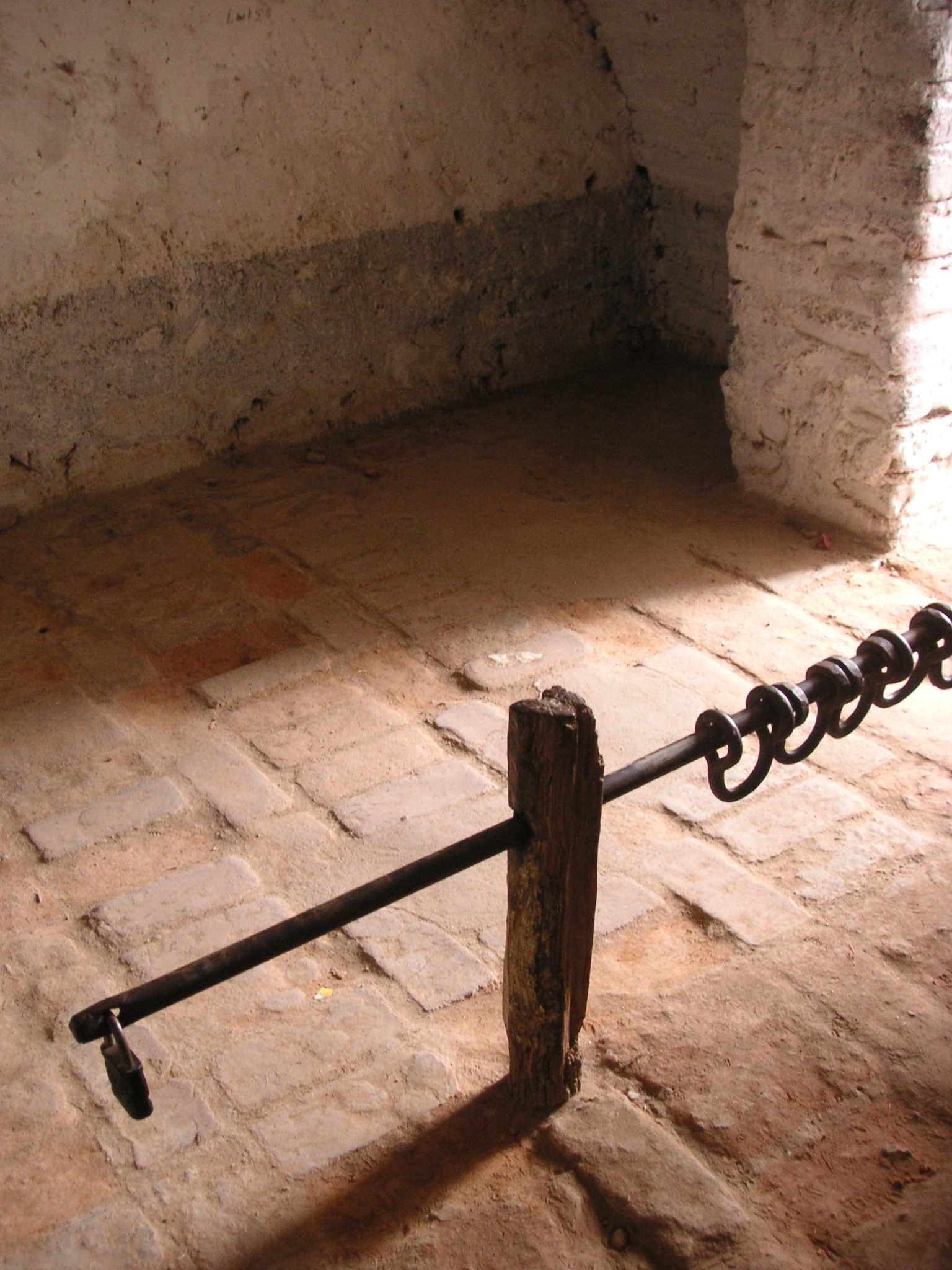 A slave detention room underneath the front porch, Hotel-Hacienda San José, Chincha.