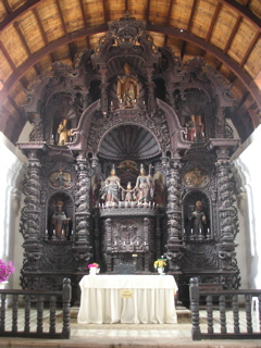 Inside the slave church at the Hotel-Hacienda San José, Chincha.