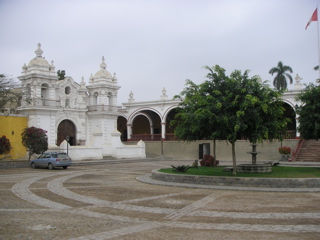 The Hotel-Hacienda San José, Chincha. The church is on the left.