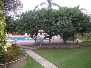 The pool area at the Hotel-Hacienda San José, Chincha.