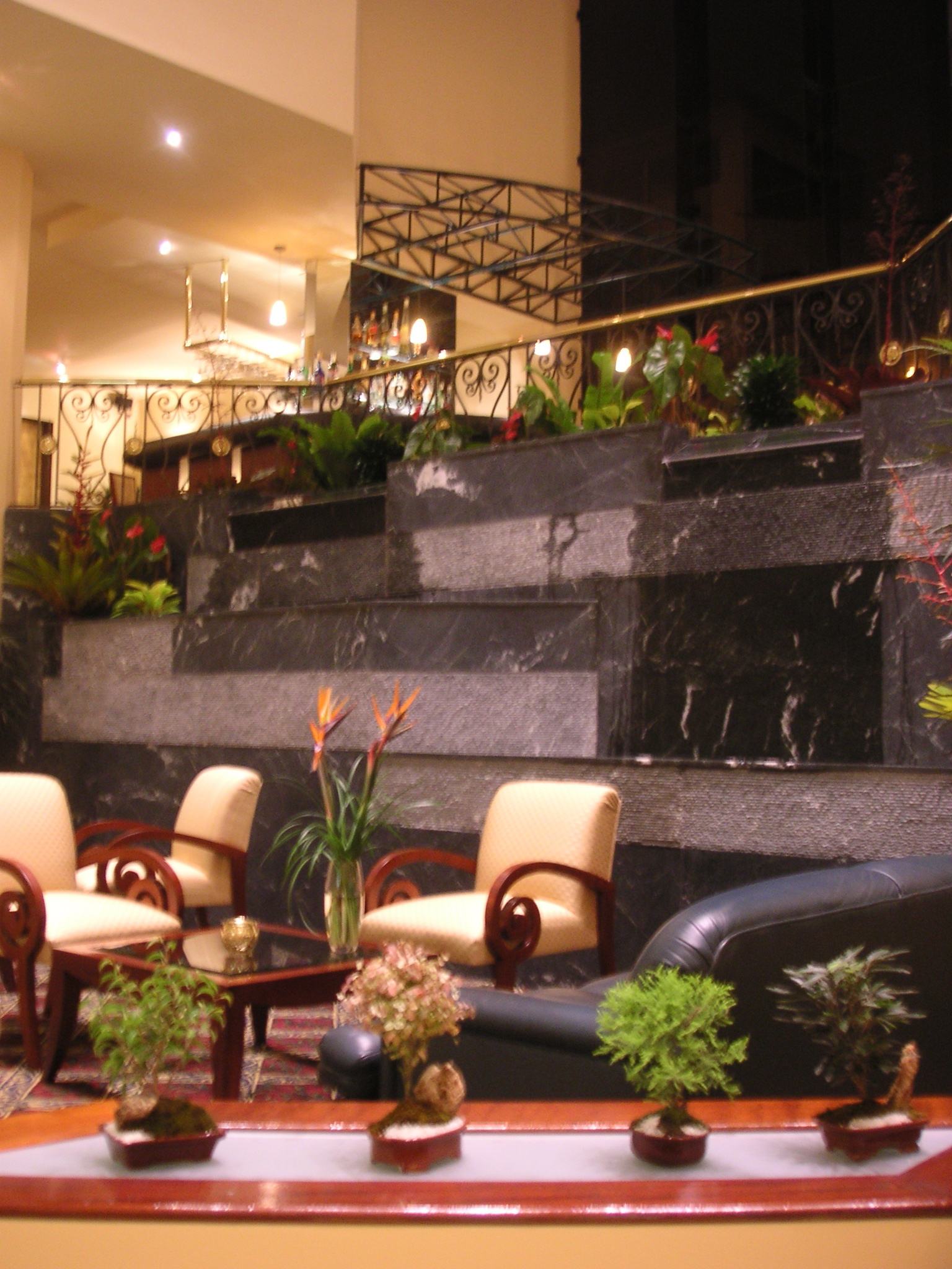 The lobby of the 5-star Holiday Inn in Miraflores.