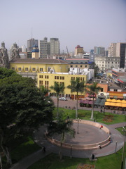 The view of Parque Kennedy, Miraflores, Lima, Perú from our classroom.