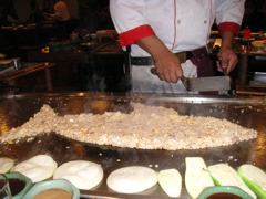 Dinner at Benihana in Jockey Plaza, Lima.