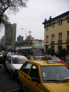 The streets in Miraflores, near our classroom.