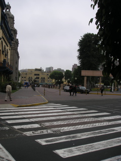 The streets in Miraflores, near our classroom.